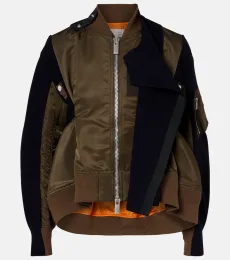Paneled blouson jacket Paneled blouson jacket
