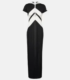 Paneled jersey maxi dress Paneled jersey maxi dress