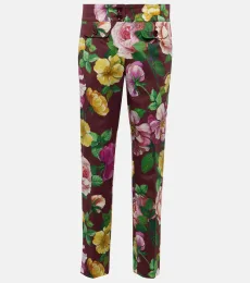 Pantalon à taille base en coton mélangé Pantalon à taille base en coton mélangé