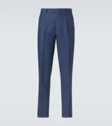 Pantalon ajusté en lin