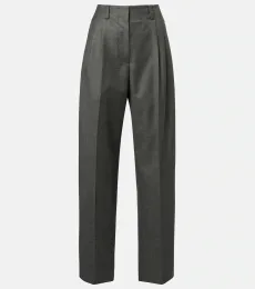 Pantalon ample à taille basse en laine Pantalon ample à taille basse en laine