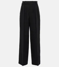 Pantalon ample en coton et lin mélangés Pantalon ample en coton et lin mélangés