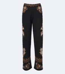 Pantalon ample Island Roots en laine et soie mélangées Pantalon ample Island Roots en laine et soie mélangées