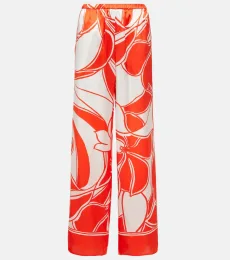 Pantalon ample Ramona imprimé en soie Pantalon ample Ramona imprimé en soie