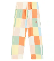 Pantalon Camel en coton à carreaux Pantalon Camel en coton à carreaux