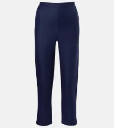Pantalon capri en lin mélangé Pantalon capri en lin mélangé