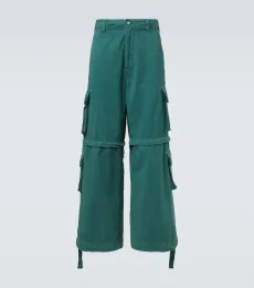 Pantalon cargo en coton à taille haute Pantalon cargo en coton à taille haute