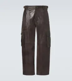 Pantalon cargo en cuir Pantalon cargo en cuir