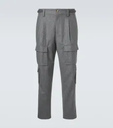 Pantalon cargo en laine vierge