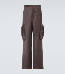 Pantalon cargo Gabriel en laine et soie Pantalon cargo Gabriel en laine et soie
