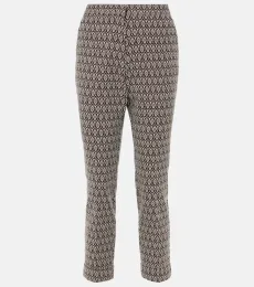 Pantalon court en coton mélangé à imprimé