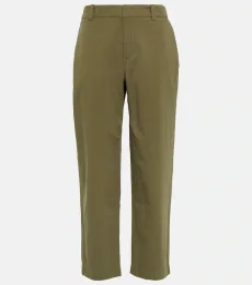 Pantalón de algodón de tiro medio Pantalón de algodón de tiro medio