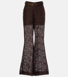 Pantalon évasé en dentelle Pantalon évasé en dentelle