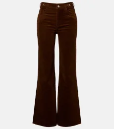 Pantalon évasé Kimberly en velours côtelé de coton Pantalon évasé Kimberly en velours côtelé de coton