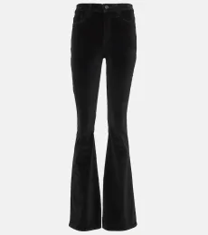 Pantalon évasé Le High Flare Velveteen en velours Pantalon évasé Le High Flare Velveteen en velours