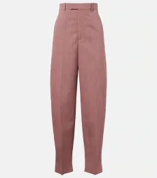 Pantalon fuselé en laine et lin mélangés Pantalon fuselé en laine et lin mélangés