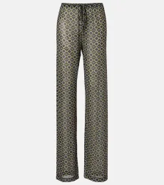 Pantalon imprimé en jersey à ornements Pantalon imprimé en jersey à ornements