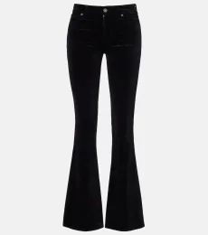 Pantalon Leggy Bootcut en velours à taille mi-haute