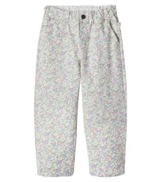 Pantalon Paola en sergé à fleurs Pantalon Paola en sergé à fleurs