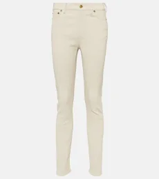 Pantalon skinny à taille haute en cuir Pantalon skinny à taille haute en cuir