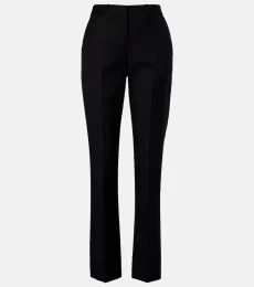 Pantalon slim en laine à rayures Pantalon slim en laine à rayures