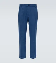Pantalon slim en lin