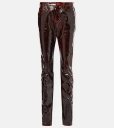 Pantalon slim Lovis en coton mélangé enduit Pantalon slim Lovis en coton mélangé enduit