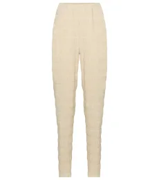 Pantalones ajustados con motivo nido de abeja de tiro alto Pantalones ajustados con motivo nido de abeja de tiro alto