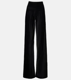 Pantalones anchos Bias de crepé cady Pantalones anchos Bias de crepé cady