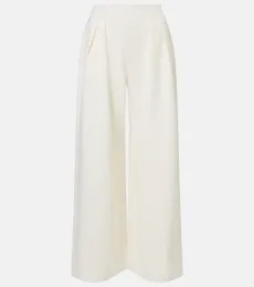 Pantalones anchos Bora de lana virgen Pantalones anchos Bora de lana virgen