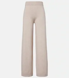 Pantalones anchos de algodón y cachemir Pantalones anchos de algodón y cachemir