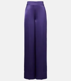 Pantalones anchos Dijon de satén Pantalones anchos Dijon de satén