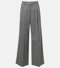 Pantalones anchos en mezcla de lana con cuentas Monili Pantalones anchos en mezcla de lana con cuentas Monili