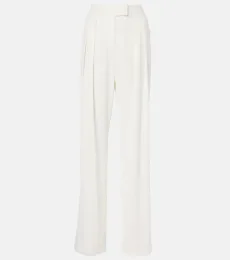 Pantalones anchos plisados de crepé Pantalones anchos plisados de crepé