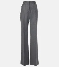 Pantalones bootcut de sarga de lana Pantalones bootcut de sarga de lana