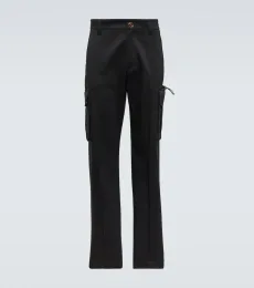 Pantalones cargo de gabardina de algodón Pantalones cargo de gabardina de algodón