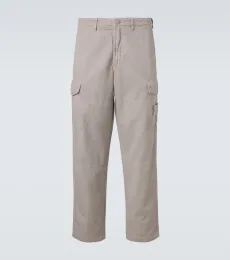 Pantalones cargo de lona de algodón y lino Pantalones cargo de lona de algodón y lino