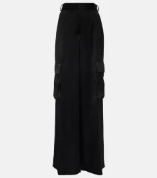 Pantalones cargo de satén anchos Pantalones cargo de satén anchos
