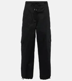 Pantalones cargo de tiro medio de algodón Pantalones cargo de tiro medio de algodón