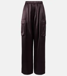 Pantalones cargo Delny de satén Pantalones cargo Delny de satén