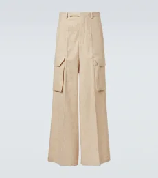 Pantalones cargo Firebanks de algodón y lino