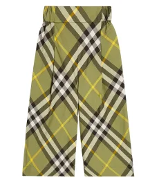 Pantalones de algodón con Burberry Check Pantalones de algodón con Burberry Check