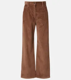 Pantalones de pana de algodón con cuentas Monili Pantalones de pana de algodón con cuentas Monili