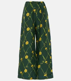 Pantalones de pijama de seda florales Pantalones de pijama de seda florales