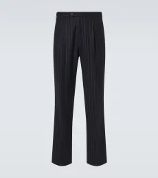 Pantalones de traje Amo de lana a rayas Pantalones de traje Amo de lana a rayas