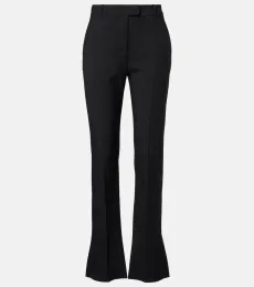 Pantalones de traje de gabardina de lana Pantalones de traje de gabardina de lana