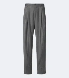 Pantalones de traje de lana con raya diplomática Pantalones de traje de lana con raya diplomática