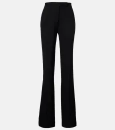 Pantalones de traje de lana con seda