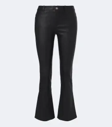 Pantalones flared Dean de piel