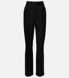 Pantalones rectos de faya de tiro alto Pantalones rectos de faya de tiro alto